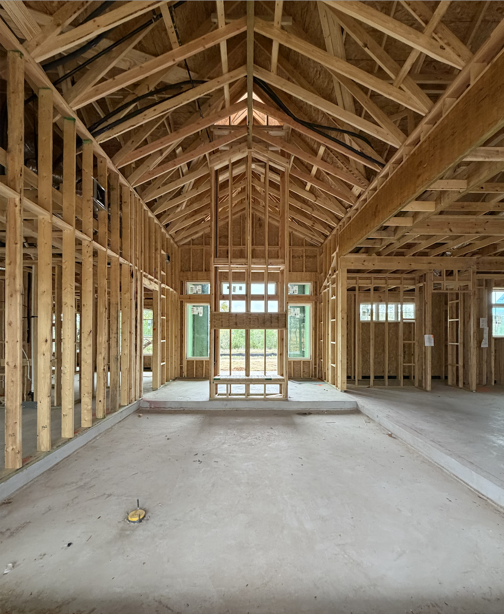 Interior taking shape through warm timber framing